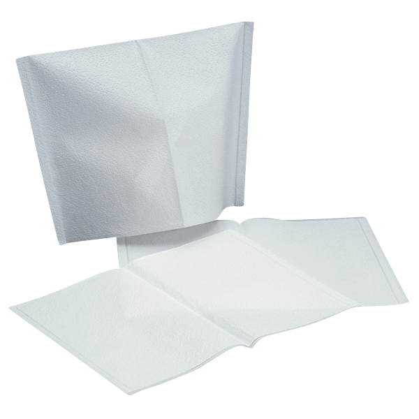 UniPack Medical Infection Control Headrest Covers Paper 10"x13" White 500 / box